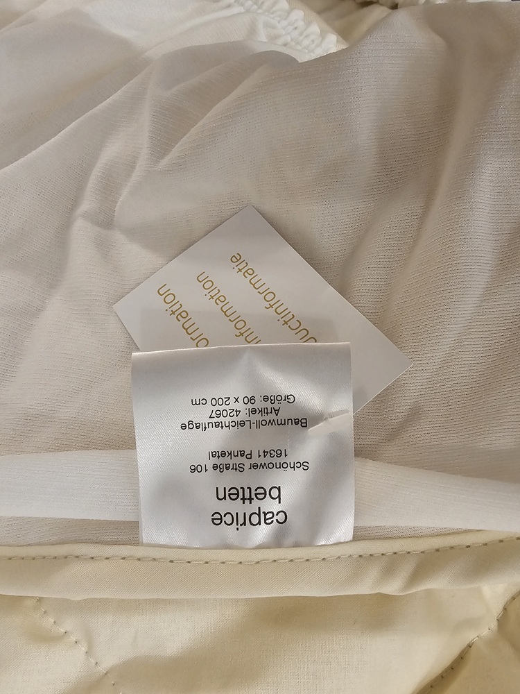 Unterbett - Baumwolle - leicht 80 x 200